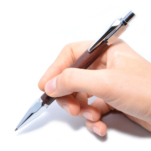 木製　2mm芯　シャープペンシル　消しゴム付（パドック；ガン・メタル） 受注製作】木製 2mm芯 シャープペンシル 消しゴム付き（パドック