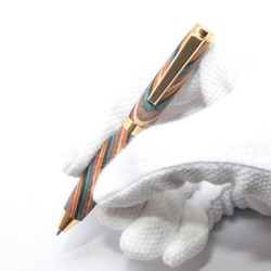 Handmade Wooden Mini Twist Pen (Dyed Wood; 24K Gold Plated) 第2張的照片