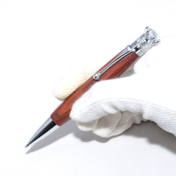 Handmade Wooden Twist Pen 'The Crown' (Cocobolo; Chrome) 第3張的照片