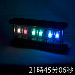 (RGB) LED 時鐘蒸汽朋克風格二進制模式包括 USB 數據線 第5張的照片