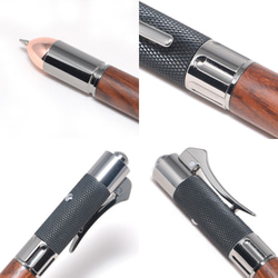 手工製作的豪華炫酷木製左輪手槍，如可伸縮圓珠筆 Cocobolo 炮銅色 第2張的照片