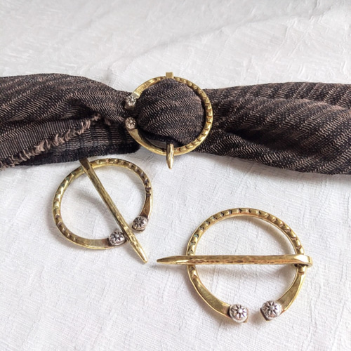 再々販 ストール留め具大サイズ スカーフリング マフラーリング