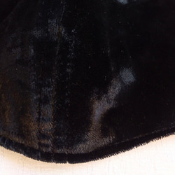 黒　ふんわりベロアマスク　ブラック　秋マスク　冬マスク　反物　秋　シック　冬 4枚目の画像