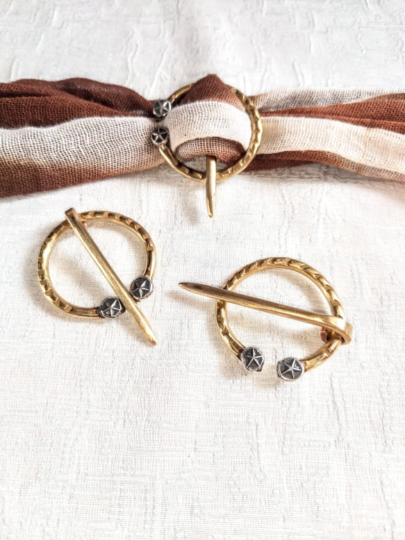 ストール留め具 小サイズ(約3.5センチ) スカーフリング マフラー