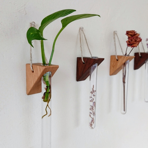 壁掛け一輪挿し <プレシャスウッド> 一輪挿し・花瓶・花器
