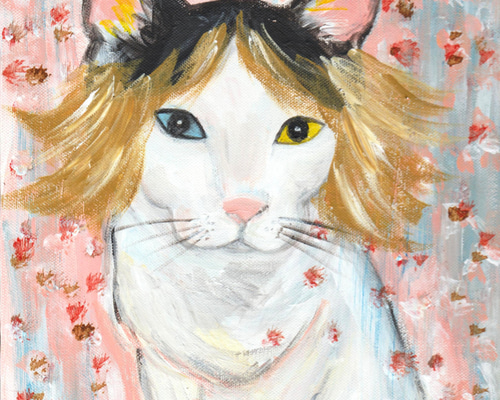 人面猫」F3 絵画 kennycats 通販 4662165｜Creema(クリーマ)