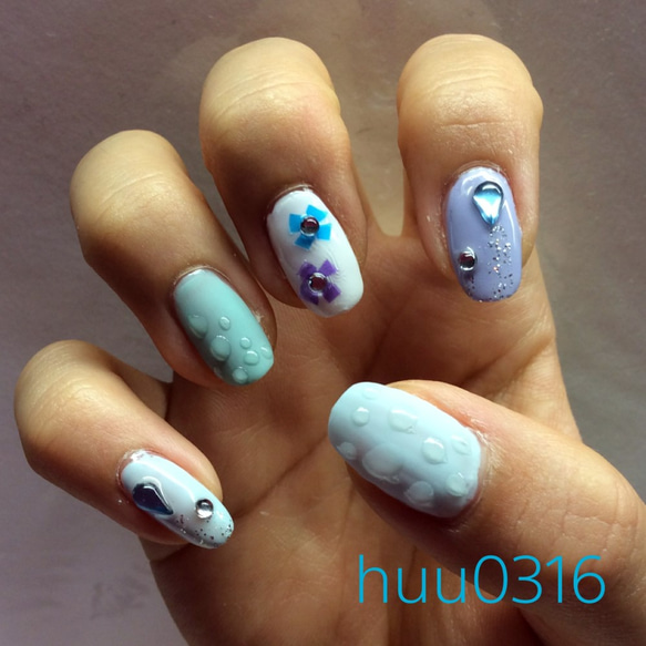ネイルチップ・付け爪 yasuko unnails118♡ネイルチップ♡ニュアンスネイル♡つけ爪♡でこぼこ