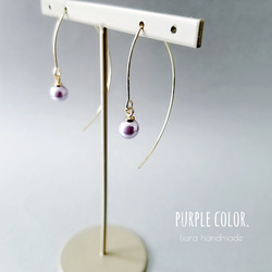 【2color】Petit pearl♡simple pierce 2枚目の画像