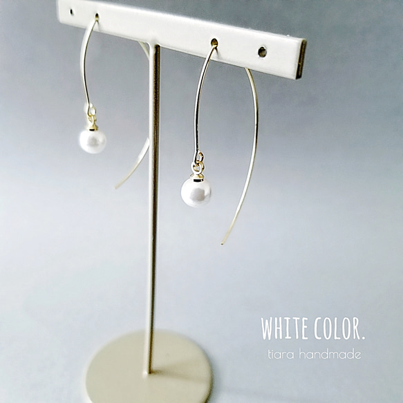 【2color】Petit pearl♡simple pierce 3枚目の画像