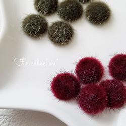 【2color】Christmas fur hoop pierce.02 3枚目の画像