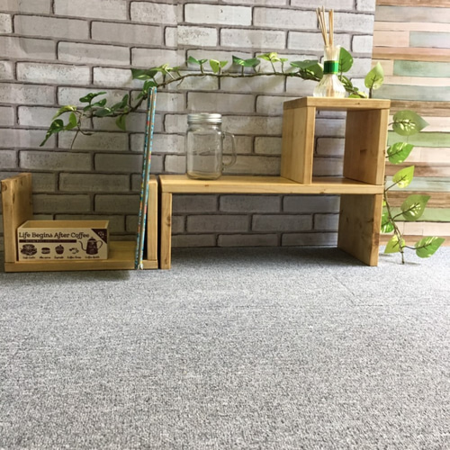 アイデアラック☆人気☆棚・3個セット・アンティーク風☆コの字ラック