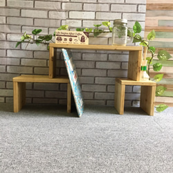 アイデアラック☆人気☆棚・3個セット・アンティーク風☆コの字ラック