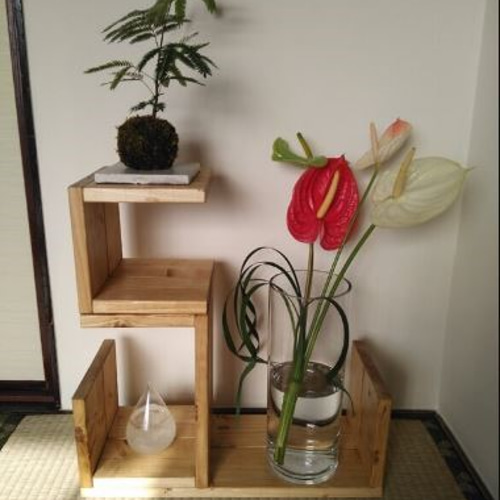 アイデアラック☆人気☆棚・3個セット・アンティーク風☆コの字ラック