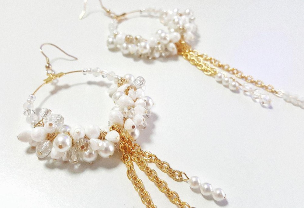 フープピアス　/　Wedding drop