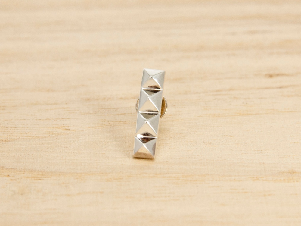 テトリミノ「I」スタッズピアス　シルバー925