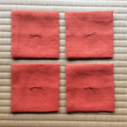 木綿のコースター(4枚組) 2枚目の画像
