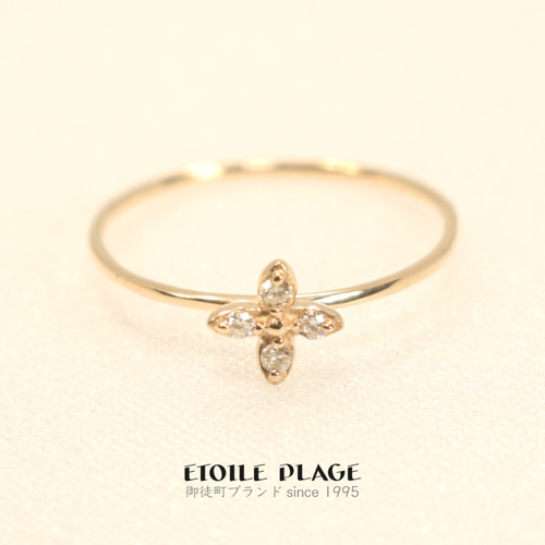 10K*ジャスミンのダイヤモンドリング【送料無料】 指輪・リング