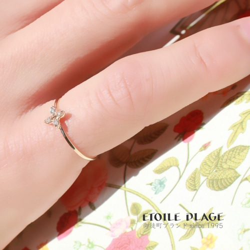 10K*ジャスミンのダイヤモンドリング【送料無料】 指輪・リング