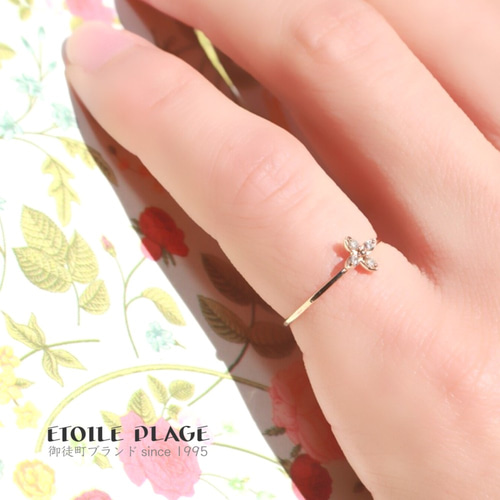 10K*ジャスミンのダイヤモンドリング【送料無料】 指輪・リング