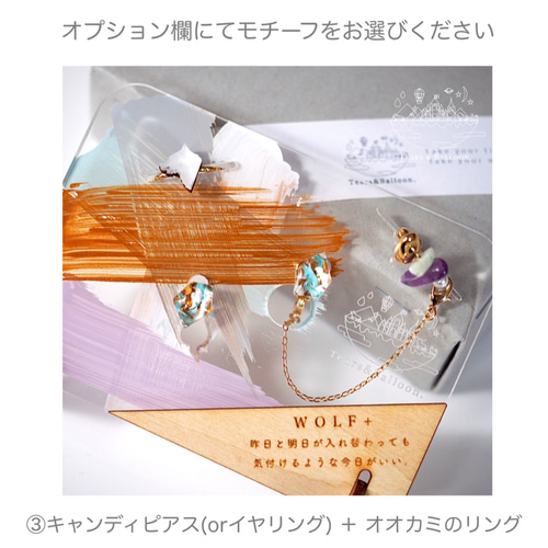 ciite' ピアス ビジューピアス イヤーカフ風 (両耳用