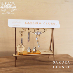 (ピアス付き☆)アクセサリーフックセット "SAKURA CLOSET" 3枚目の画像