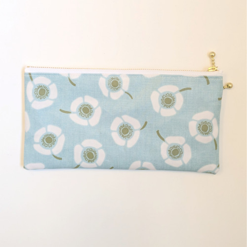 やりくり財布にピッタリ！ラミネートのダブルファスナーポーチ