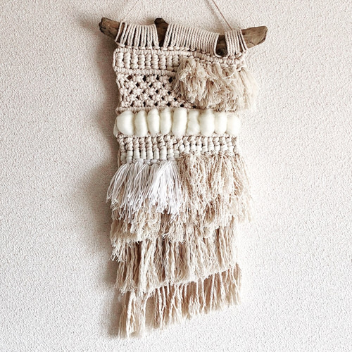 新作作成の為お値下げ中　マクラメ・ウィービングタペストリー 6aabddadc05511b1be2d70cf6d73a6