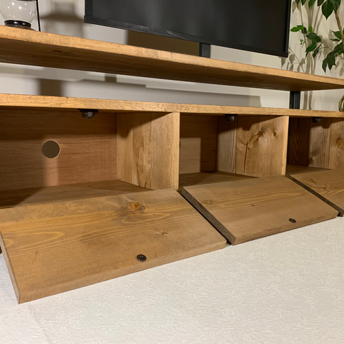 アイアン＆ウッド ローボード 1200×380 テレビ台 TV台 シェルフ サイド  