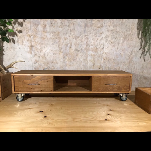 ローボード 1200 テレビ台 サイドボード TVボード シェルフ キャスター