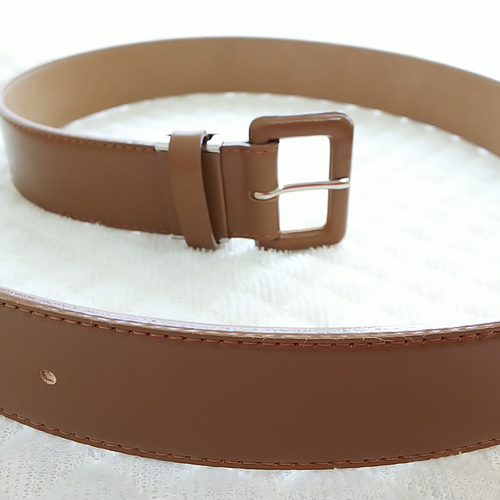 本革製 ファッションベルト レディース 茶色 ブラウン その他  