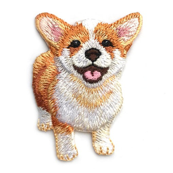 アップリケワッペン ベビードッグ　ウェルッシュコーギー犬　UI　w-1890 1枚目の画像
