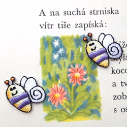アップリケワッペン スマイル みつばち 3枚 UI ミツバチ 蜜蜂 昆虫 入園 入学 W-0475 2枚目の画像