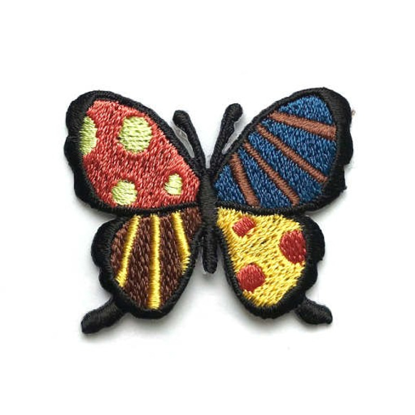 アップリケワッペン フォークロア　バタフライ ドット 蝶々ちょう ボヘミアン TB W-1968 1枚目の画像