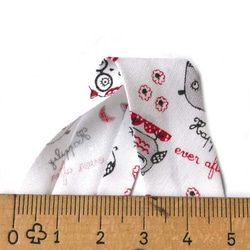 スペイン バイアステープ1mX18mm フクロウ ホワイト 鳥 m-0293 梟 バード 3枚目の画像