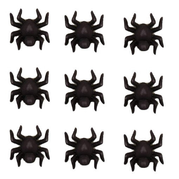 アメリカ ボタンガローア ボタン9個セットスパイダー　　b-2420　蜘蛛　昆虫　くも 1枚目の画像