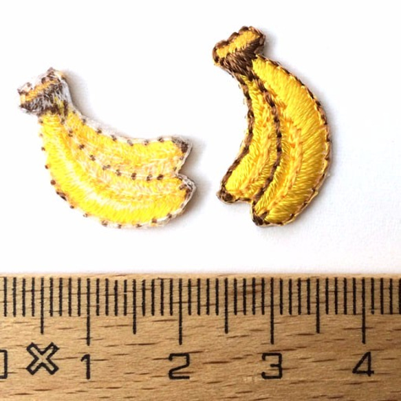 アップリケワッペン バナナ ミニ3枚 果物 フルーツ 入園 幼稚園 入学 UI W-0793 3枚目の画像