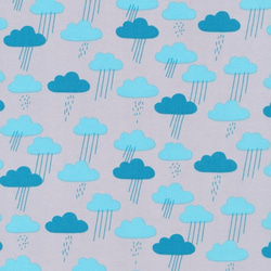 オーガニックコットン カットクロス 雨雲 2枚目の画像
