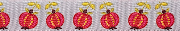 チロル刺繍リボン ザクロ１ヤード 3枚目の画像
