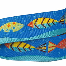 アメリカデザイン  チロル刺繍リボン80cm-魚の学校 3枚目の画像