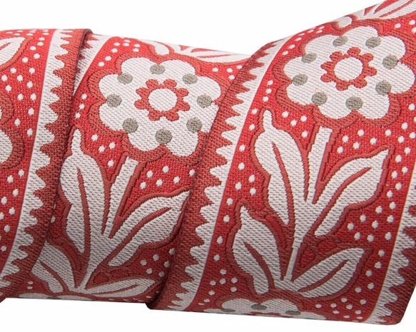 アメリカデザイン  チロル刺繍リボン1ヤード-フレンチアールデコフラワー 3枚目の画像