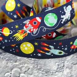 ドイツ 刺繍リボン 1m-スペースボーイ 宇宙飛行士 1枚目の画像