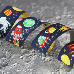 ドイツ 刺繍リボン 1m-スペースボーイ 宇宙飛行士 2枚目の画像