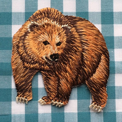 アップリケワッペン  熊 ヒグマ ベア W-1145 くま アニマル 動物 羆 緋熊 樋熊 1枚目の画像