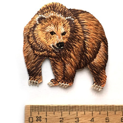 アップリケワッペン  熊 ヒグマ ベア W-1145 くま アニマル 動物 羆 緋熊 樋熊 2枚目の画像