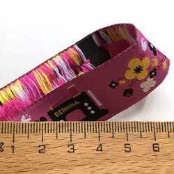 アメリカデザイン 刺繍リボン1ヤード-ミシン ピンク 4枚目の画像
