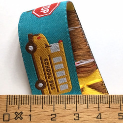 アメリカデザイン 刺繍リボン1ヤード-スクール バスストップ 4枚目の画像
