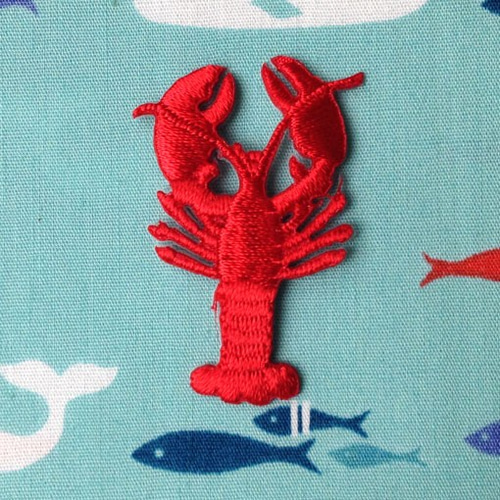アップリケワッペン ロブスター 2枚 W-0709 ザリガニ 海老 えび