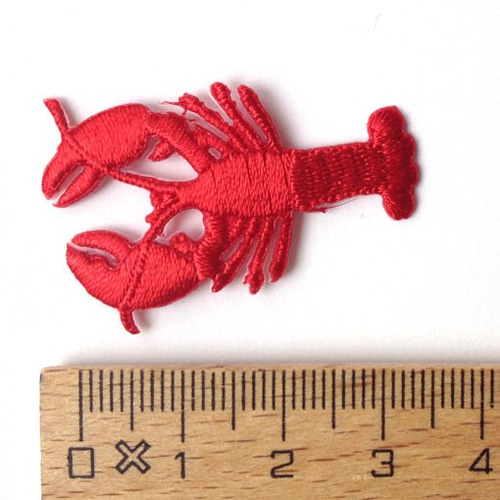 アップリケワッペン ロブスター 2枚 W-0709 ザリガニ 海老 えび