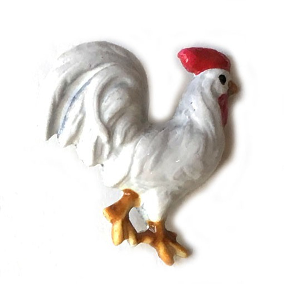 アメリカ製 メタルボタン- 鶏　にわとり    1507 2枚目の画像