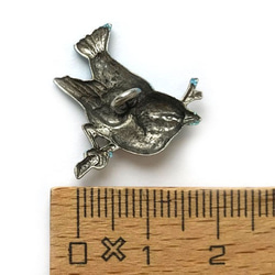 アメリカ製 メタルボタン-小鳥 ブルーバード 1252 3枚目の画像